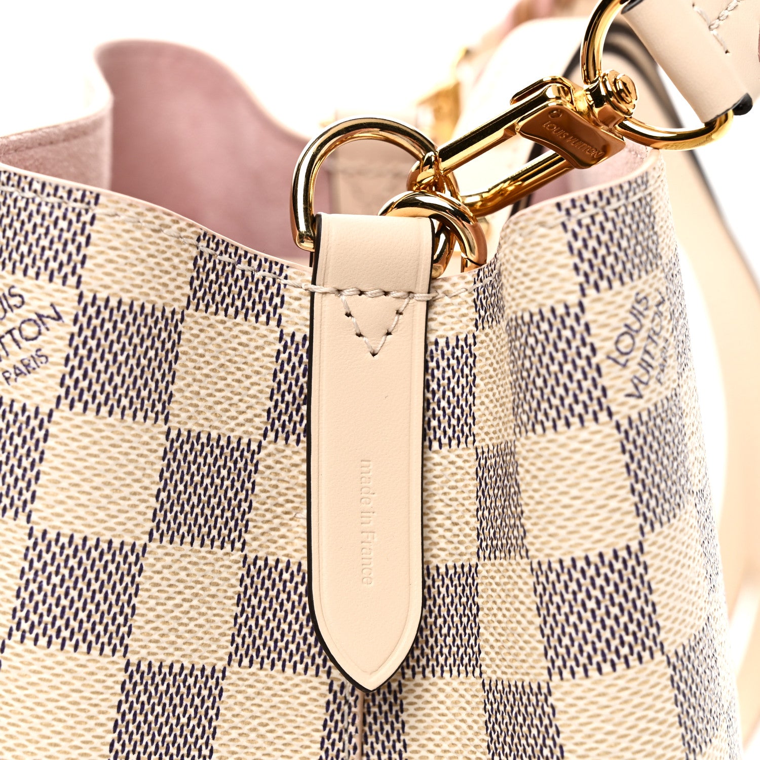 Louis Vuitton Damier Azur Braided Neonoe BB Pink 6 of 11