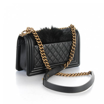 Chanel Goat Hair Medium Celtic Boy Flap Black 3 of 7