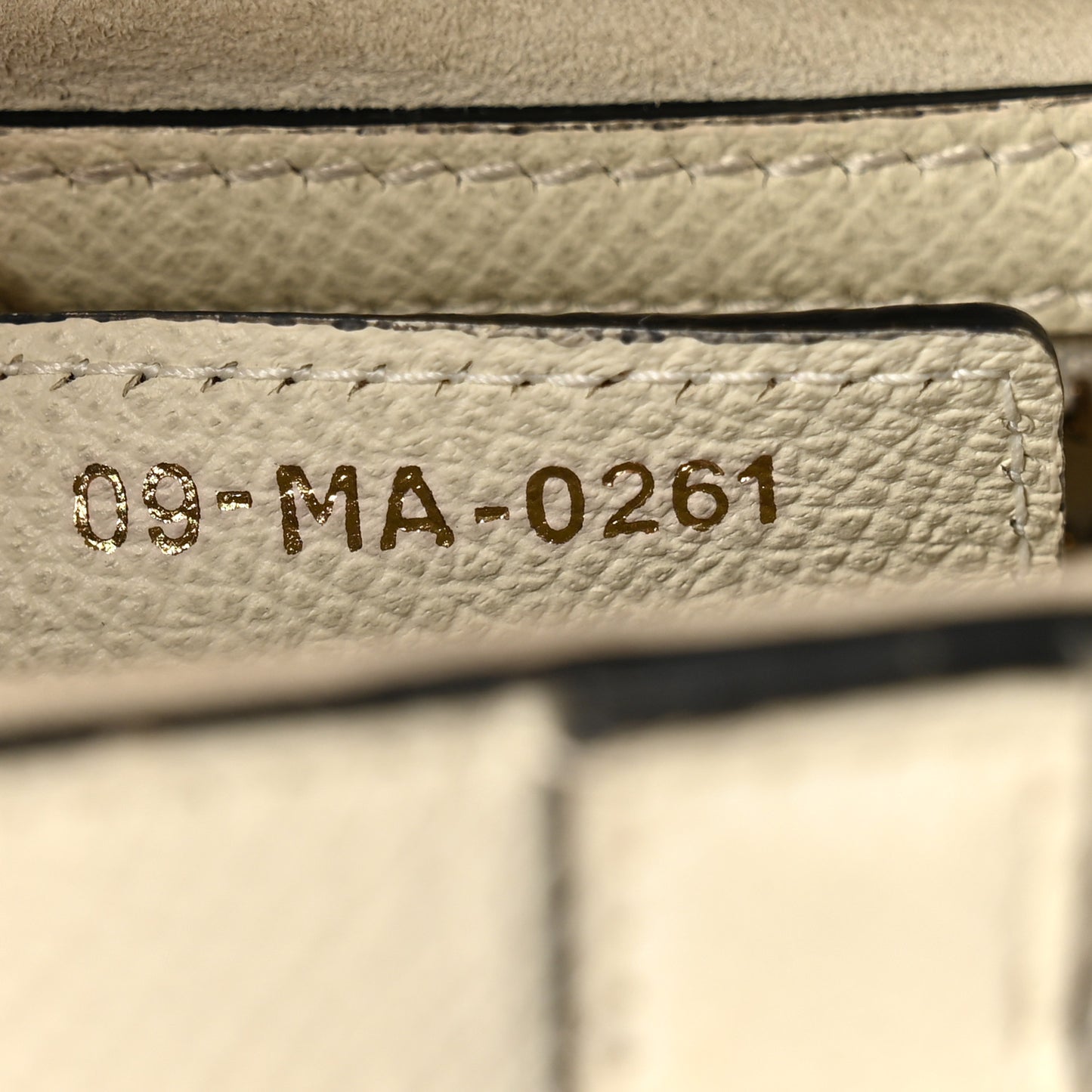 Grained Calfskin Saddle Bag White