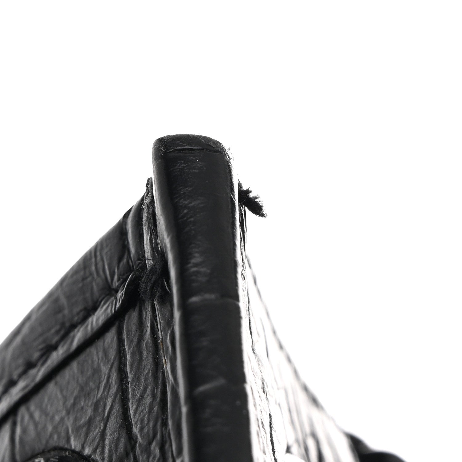 Saint Laurent Calfskin Crocodile Embossed Monogram Medium Niki Shopping Bag Black 11 of 15