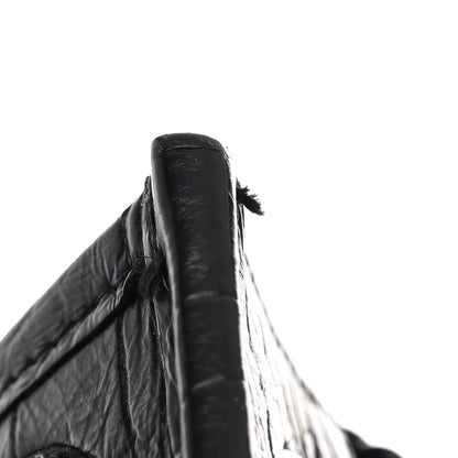 Saint Laurent Calfskin Crocodile Embossed Monogram Medium Niki Shopping Bag Black 11 of 15