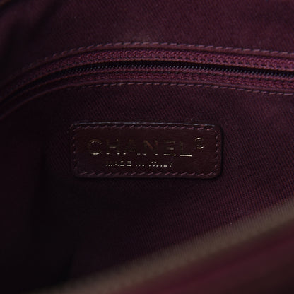Chanel Iridescent Calfskin Chevron Quilted Surpique Tote Burgundy 6 of 17