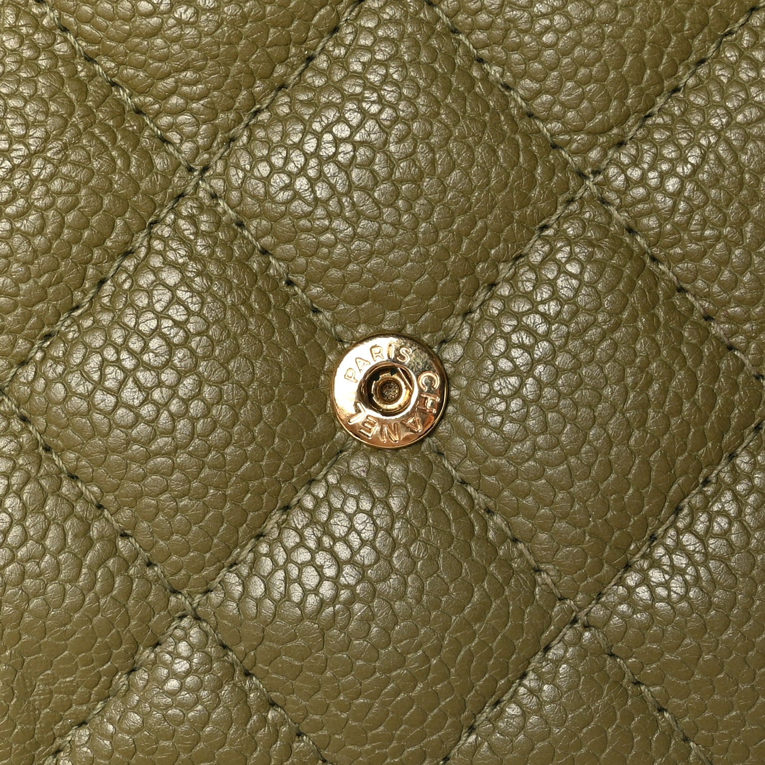 Chanel Caviar Quilted Boy Wallet On Chain WOC Light Green 10 of 11