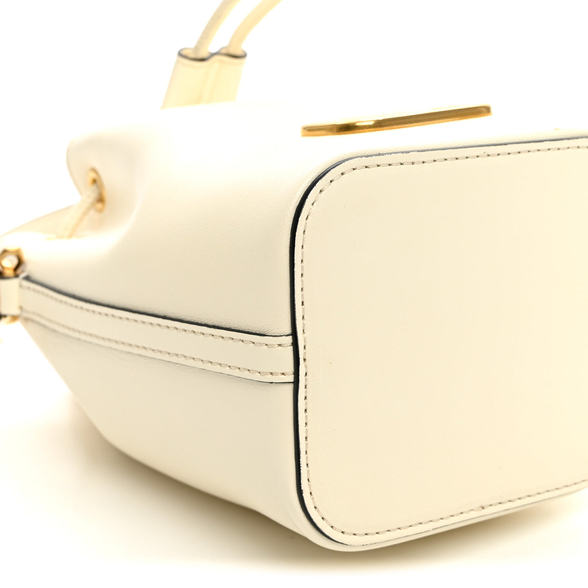 Valentino Garavani Nappa Mini VLogo Signature Bucket Bag Light Ivory 8 of 9
