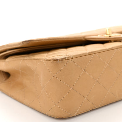 Chanel Lambskin Quilted Medium Double Flap Beige 9 of 13