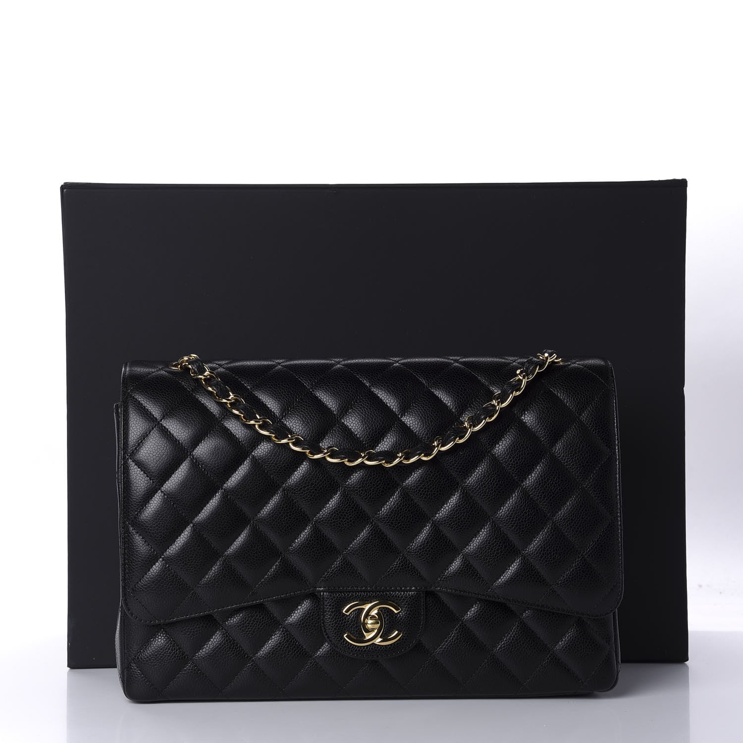 Chanel Caviar Quilted Maxi Double Flap Black 12 of 12