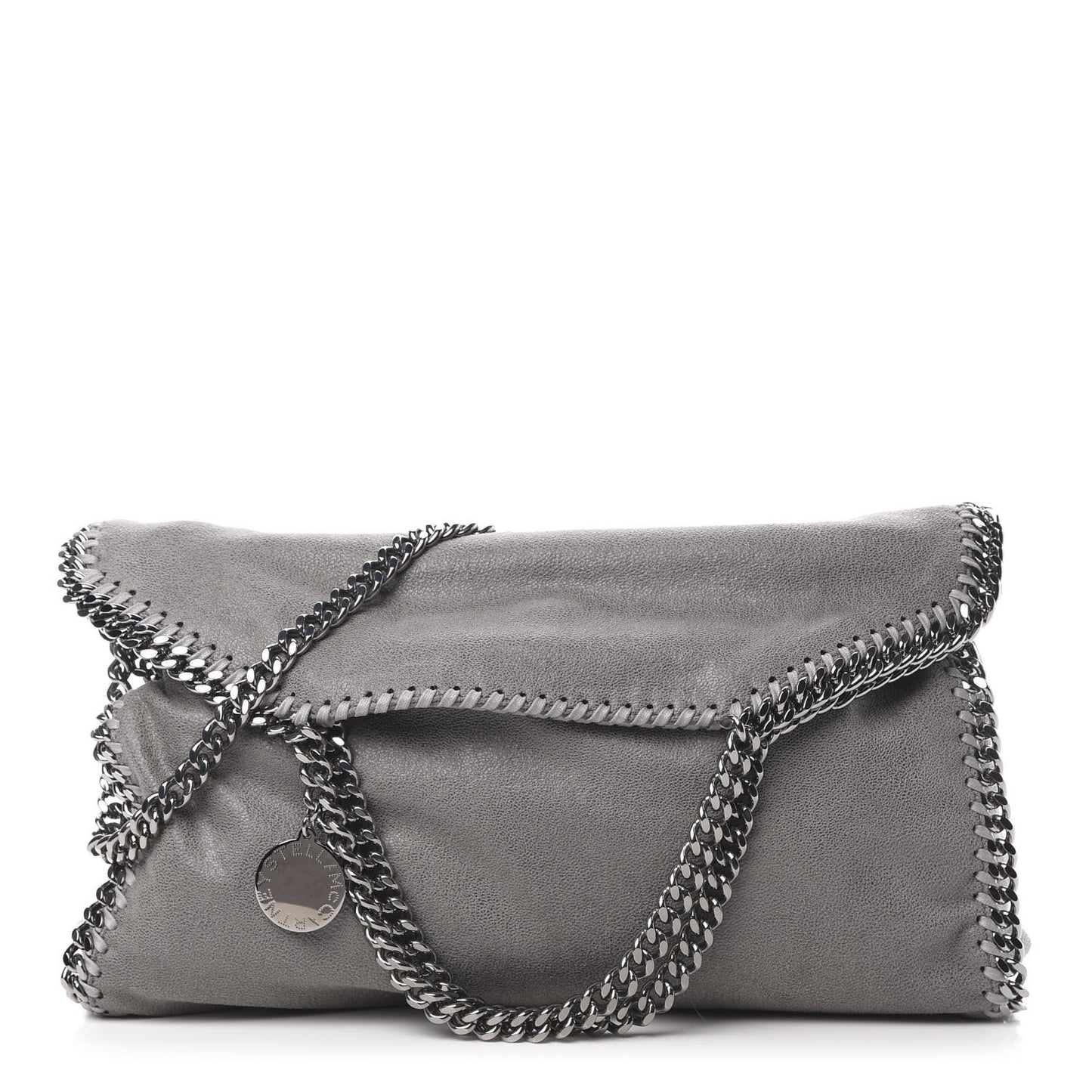 Shaggy Deer Falabella Fold Over Tote Grey