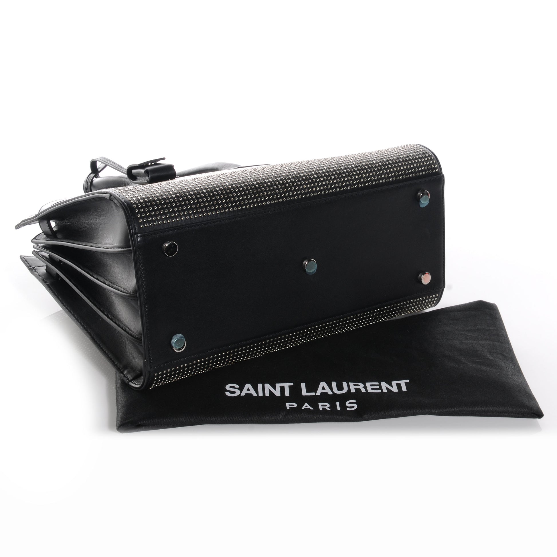 Saint Laurent Studded Leather Small Sac de Jour Carryall Black 4 of 8