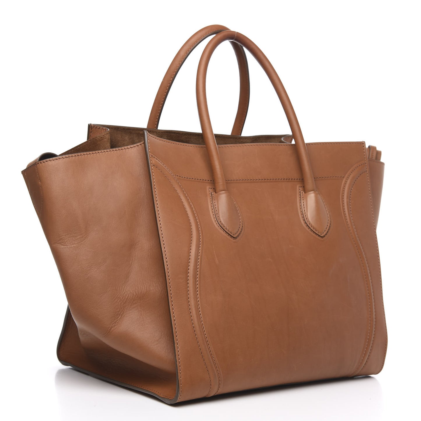 Natural Calfskin Large Phantom Luggage Tan