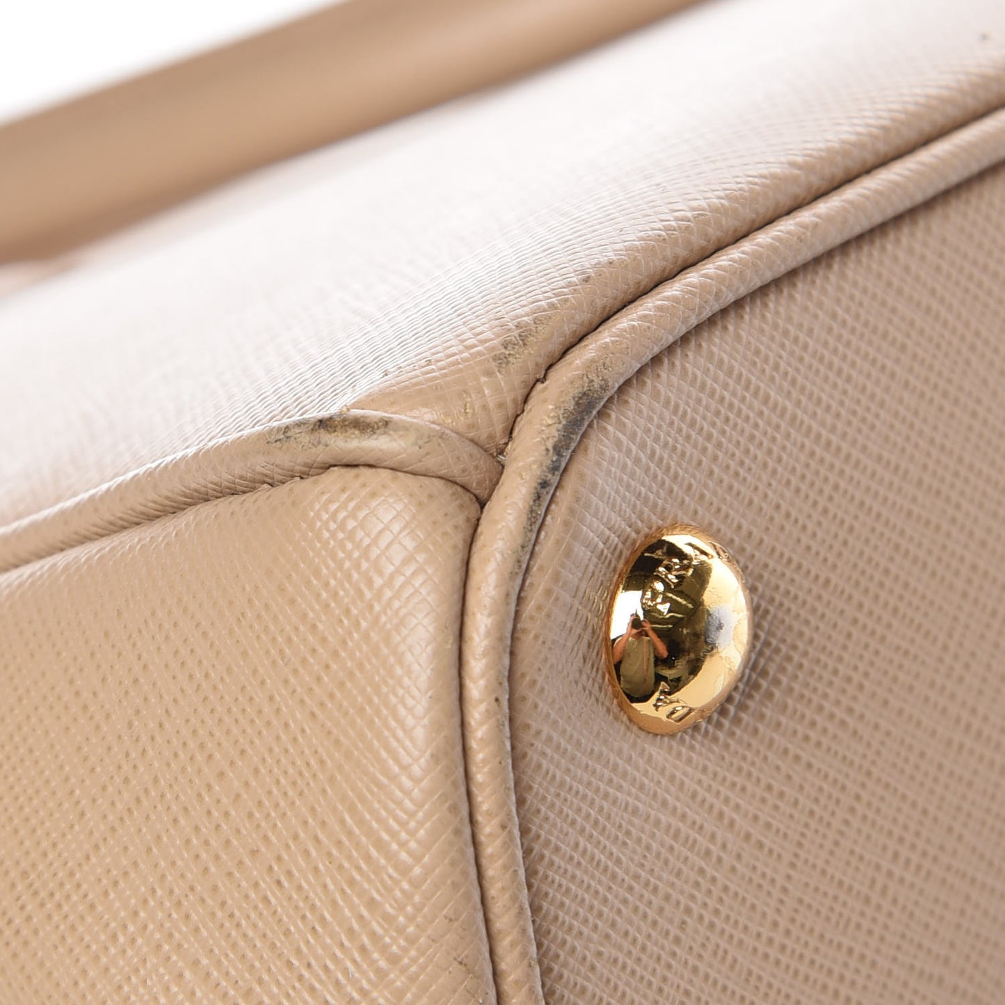 Saffiano Lux Galleria Front Pocket Tote Sabbia