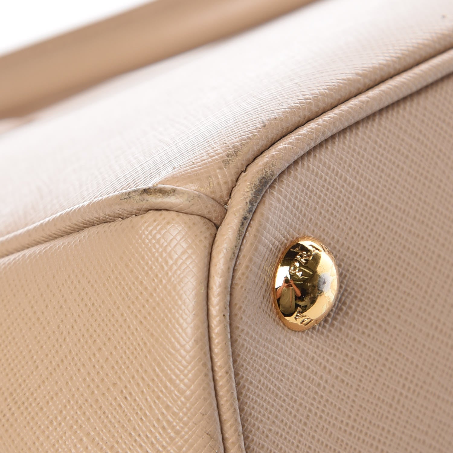 Prada Saffiano Lux Galleria Front Pocket Tote Sabbia 14 of 16