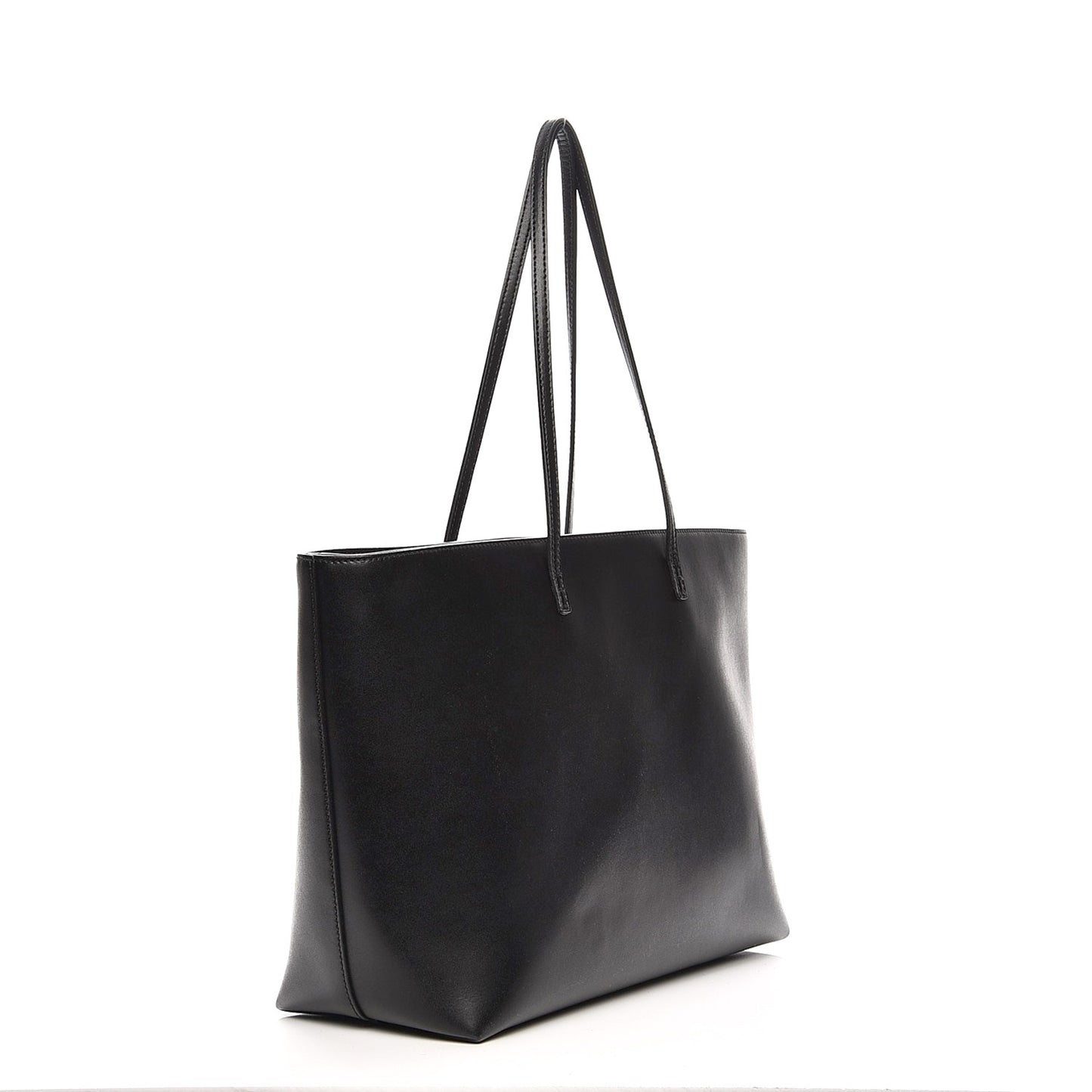 Vitello Liberty Lucido Metal Monster Eyes Medium Roll Tote Black