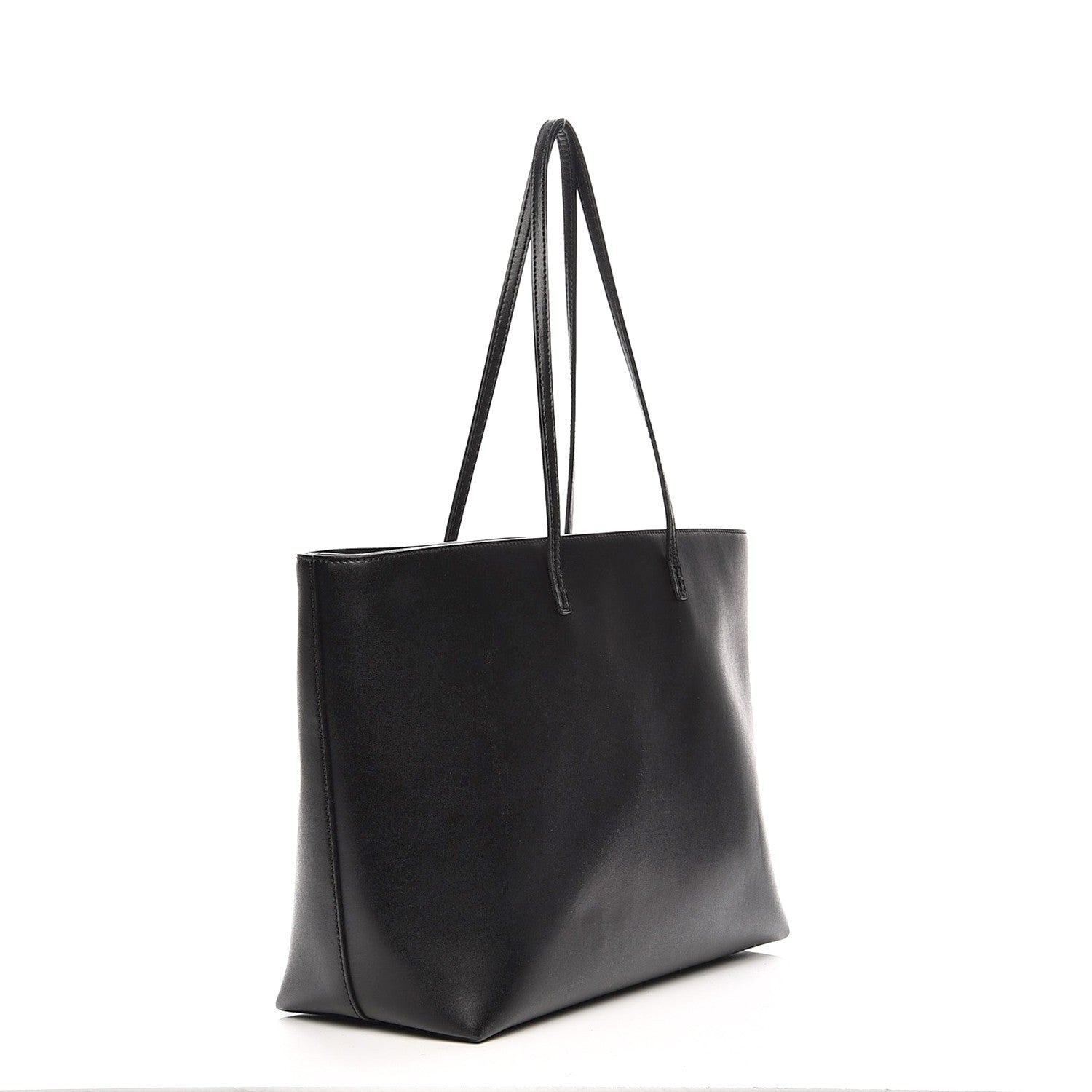 Fendi Vitello Liberty Lucido Metal Monster Eyes Medium Roll Tote Black 3 of 8