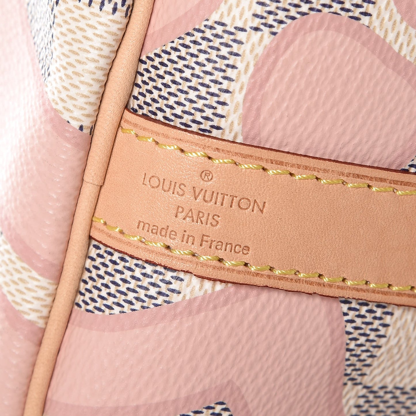 Damier Azur Tahitienne Speedy Bandouliere 30 Rose Ballerine