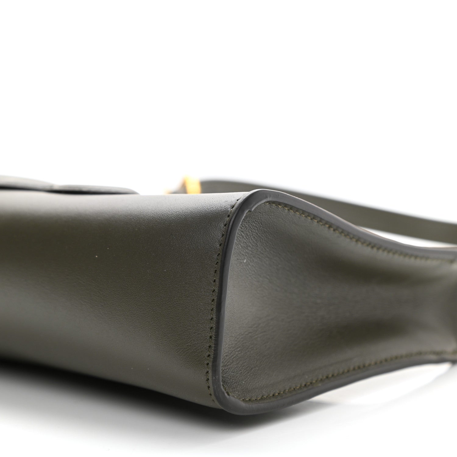 Celine Smooth Calfskin Cuir Triomphe Shoulder Bag Dark Army 10 of 10