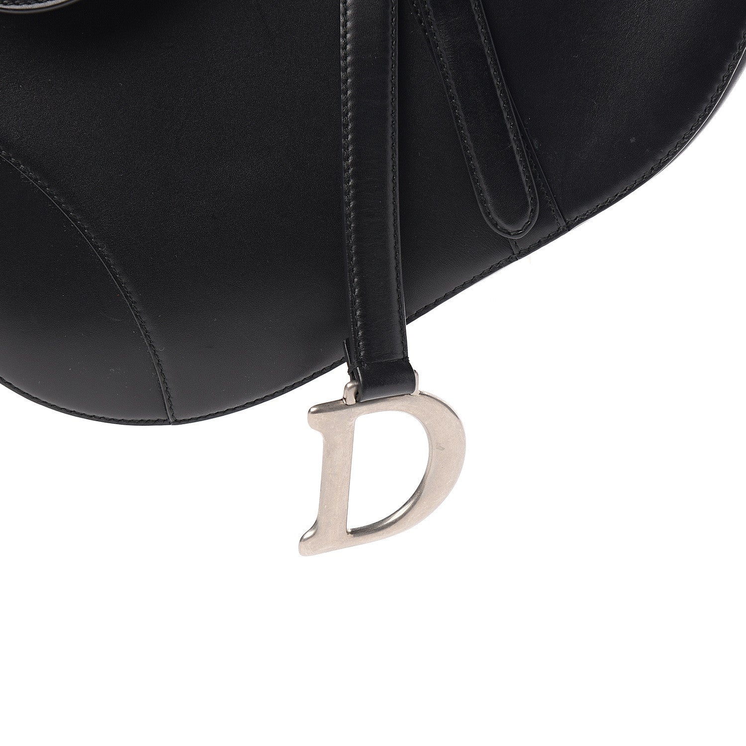 Christian Dior Calfskin Saddle Bag Black 9 of 11