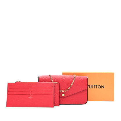 Louis Vuitton Empreinte Pochette Felicie Chain Wallet Scarlet 10 of 10