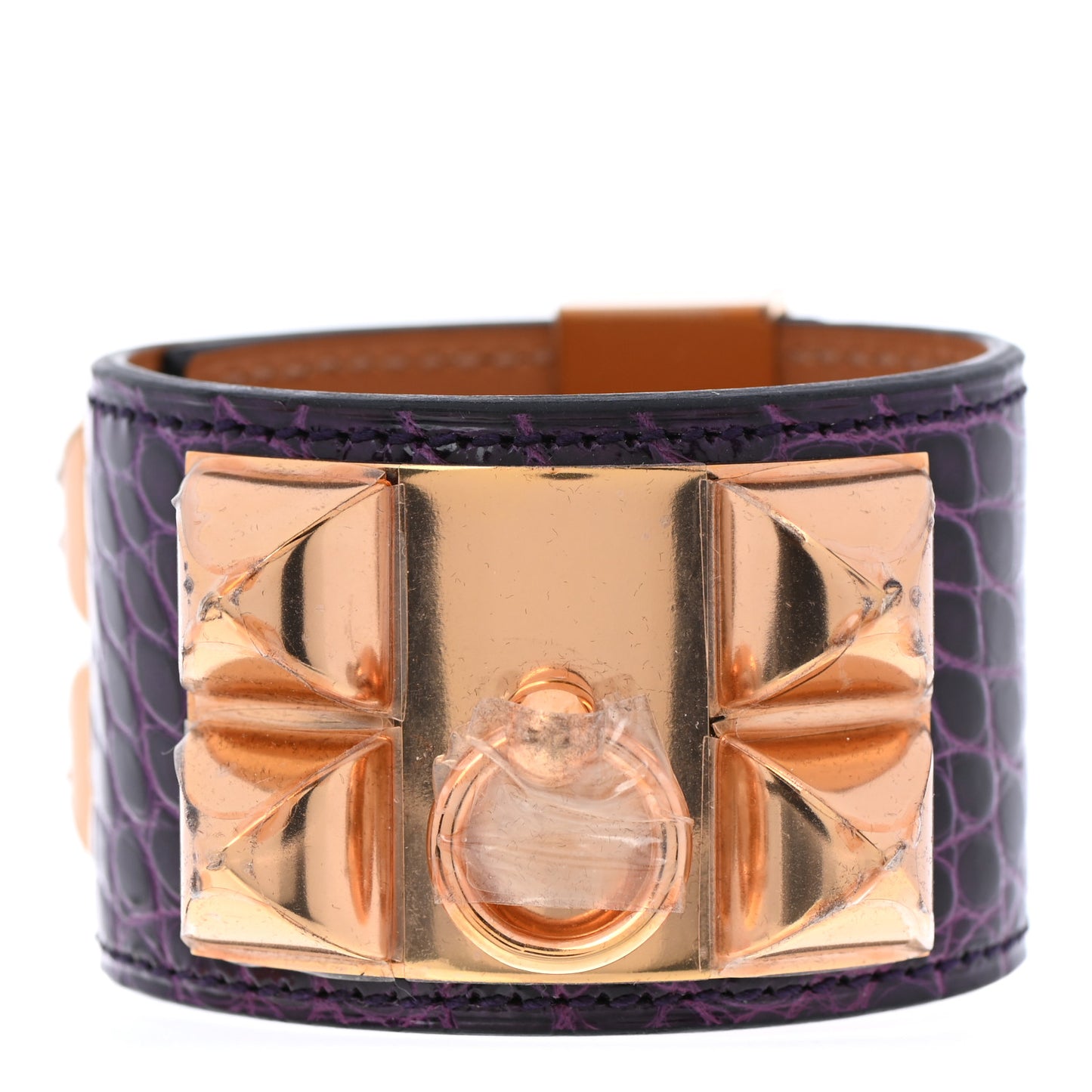 Shiny Alligator Collier De Chien CDC Bracelet S Amethyst