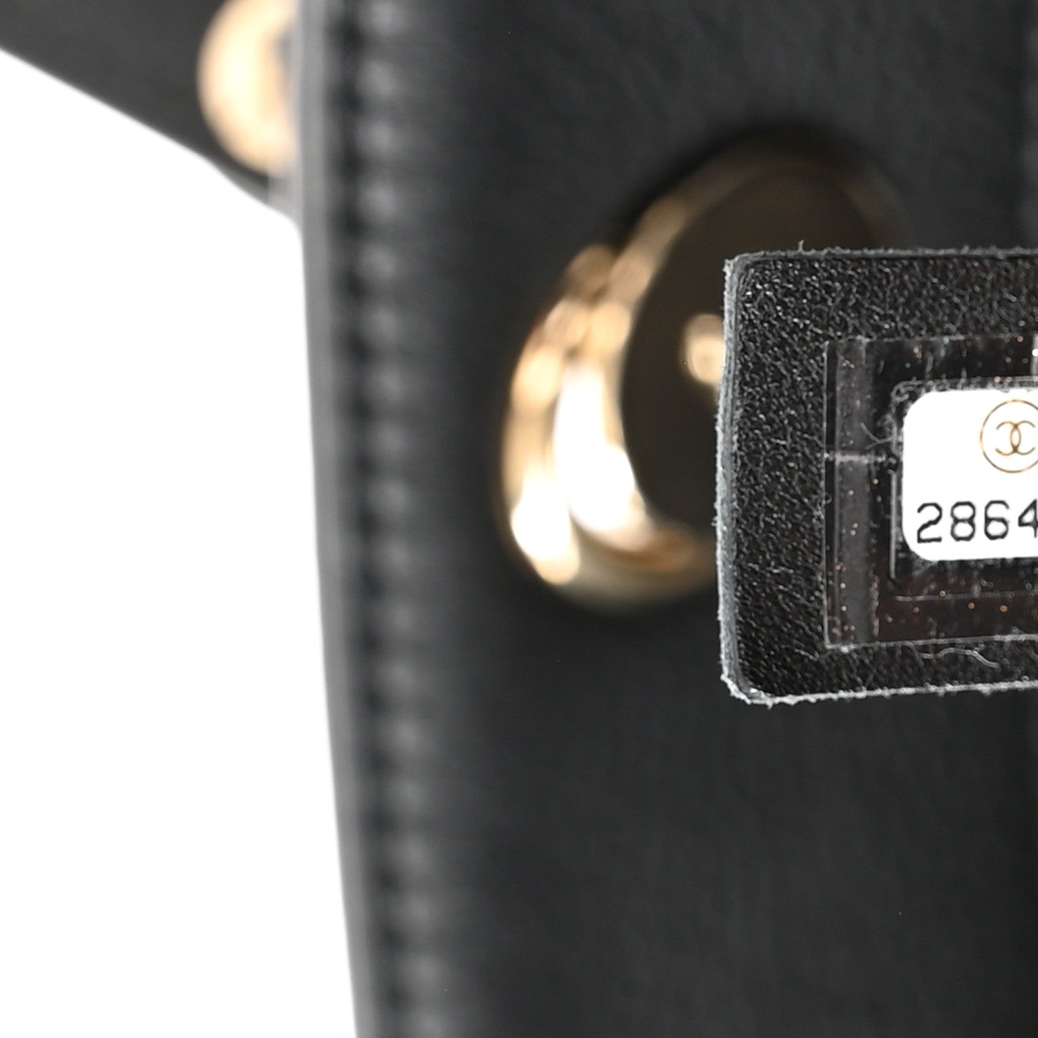 Chanel Bullskin Stitched Medium Shopping Bag Black 7 of 11