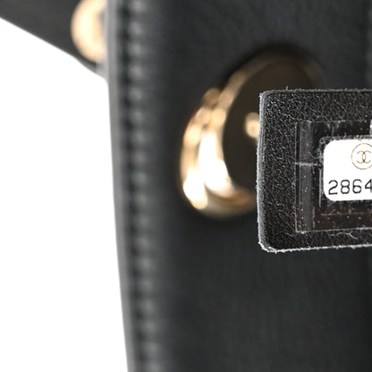 Chanel Bullskin Stitched Medium Shopping Bag Black 7 of 11