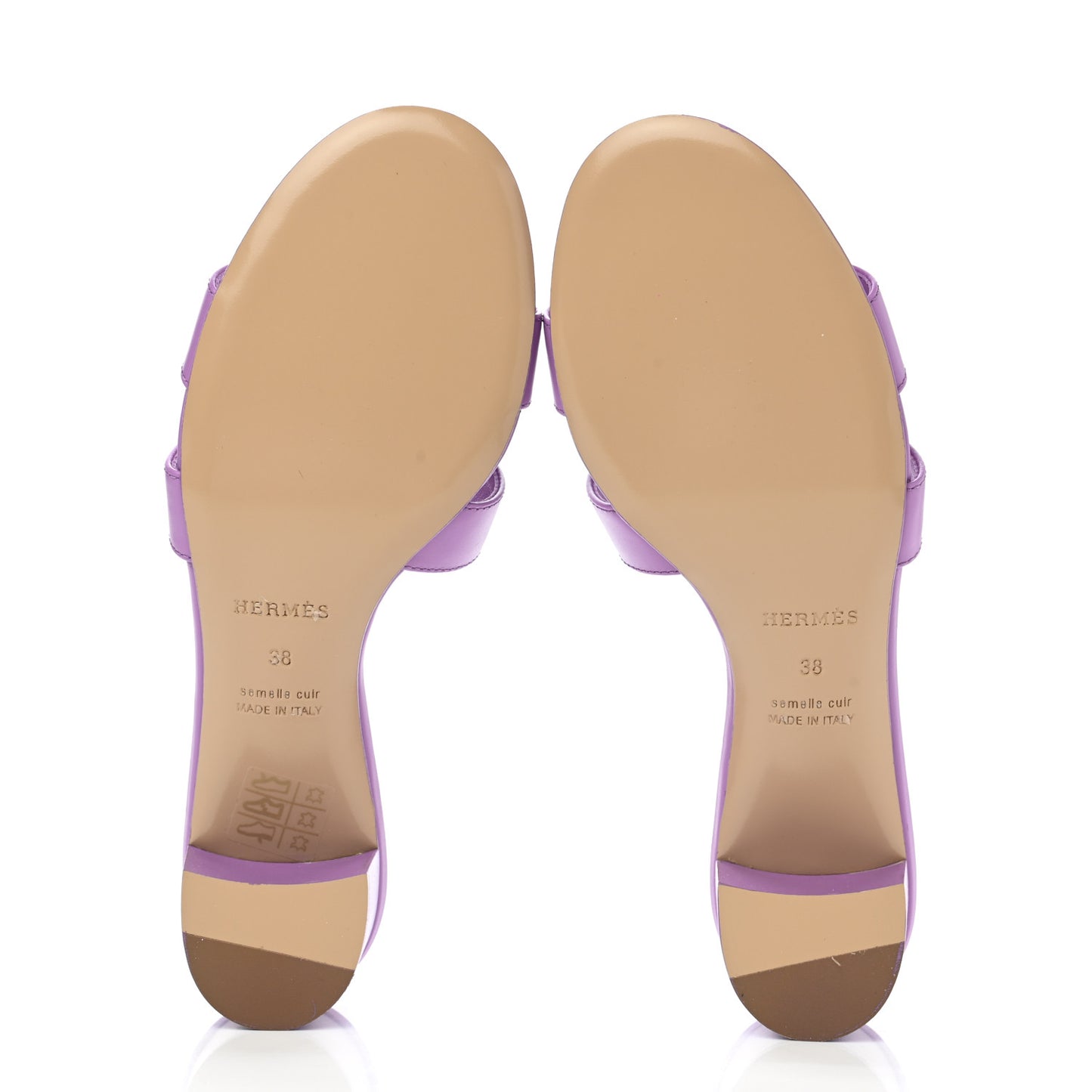 Calfskin Oasis Sandals 38 Violet