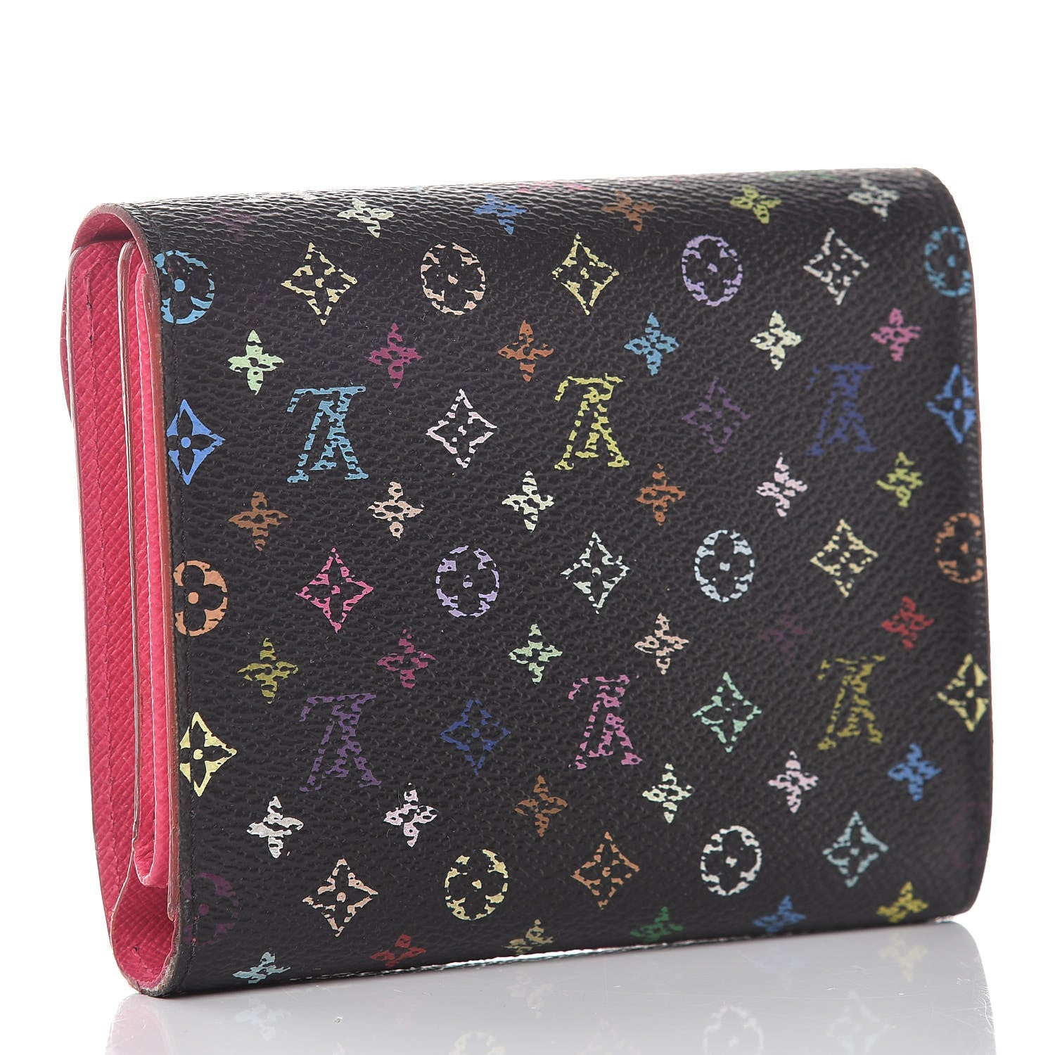 Louis Vuitton Monogram Multicolor Joey Wallet Black Grenade 3 of 11