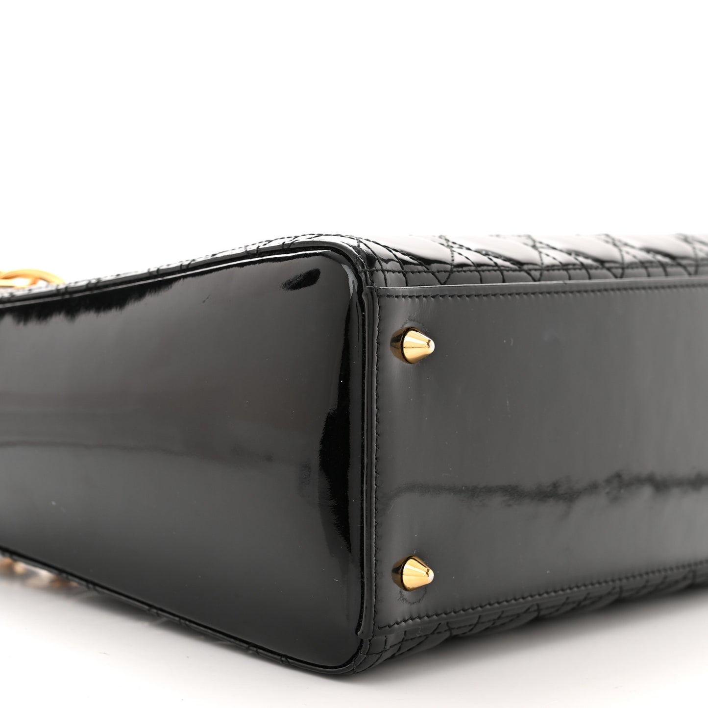 Patent Cannage Medium Lady Dior Black