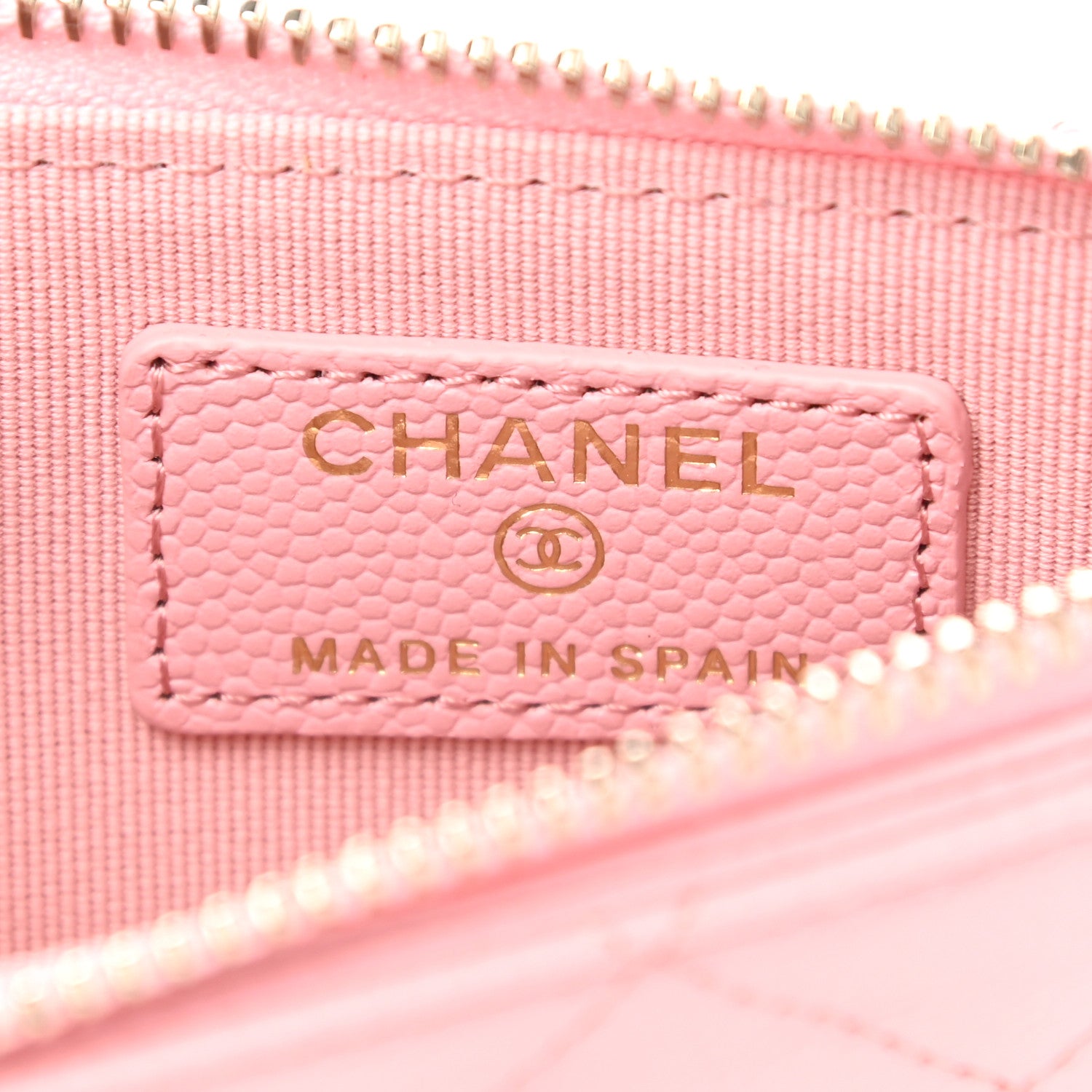 Chanel Caviar Quilted Flap Zip Card Holder Pink 6 of 8