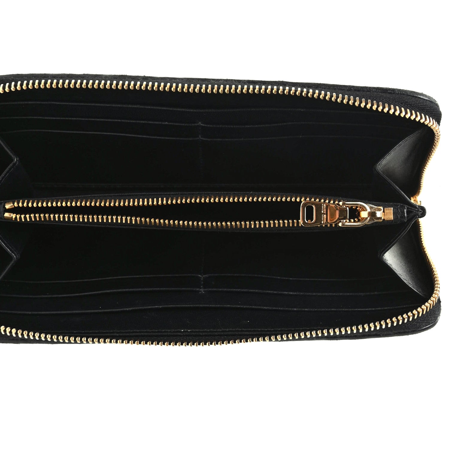 Miu Miu Matelasse Zip Around Wallet Black 5 of 9