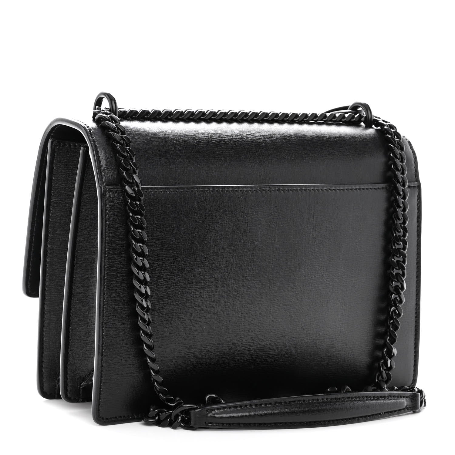 Saint Laurent Calfskin Medium Monogram Monochrome Sunset Black 3 of 9