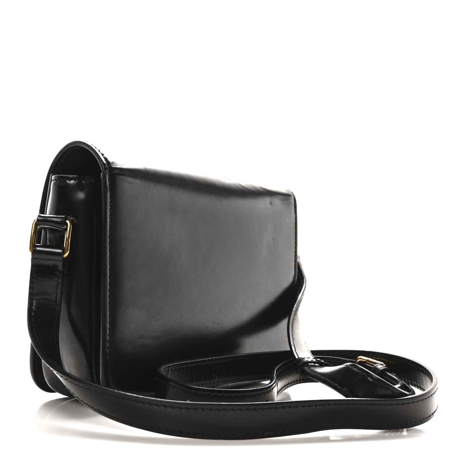 Celine Shiny Calfskin Teen Triomphe Black 3 of 10