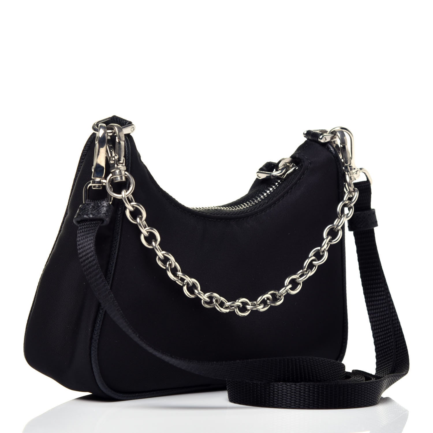 Prada Tessuto Nylon Mini Re-Edition 2000 Shoulder Bag Black 3 of 8