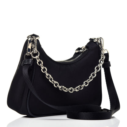 Prada Tessuto Nylon Mini Re-Edition 2000 Shoulder Bag Black 3 of 8