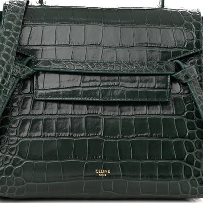 Celine Calfskin Crocodile Embossed Micro Belt Bag Amazone 8 of 10
