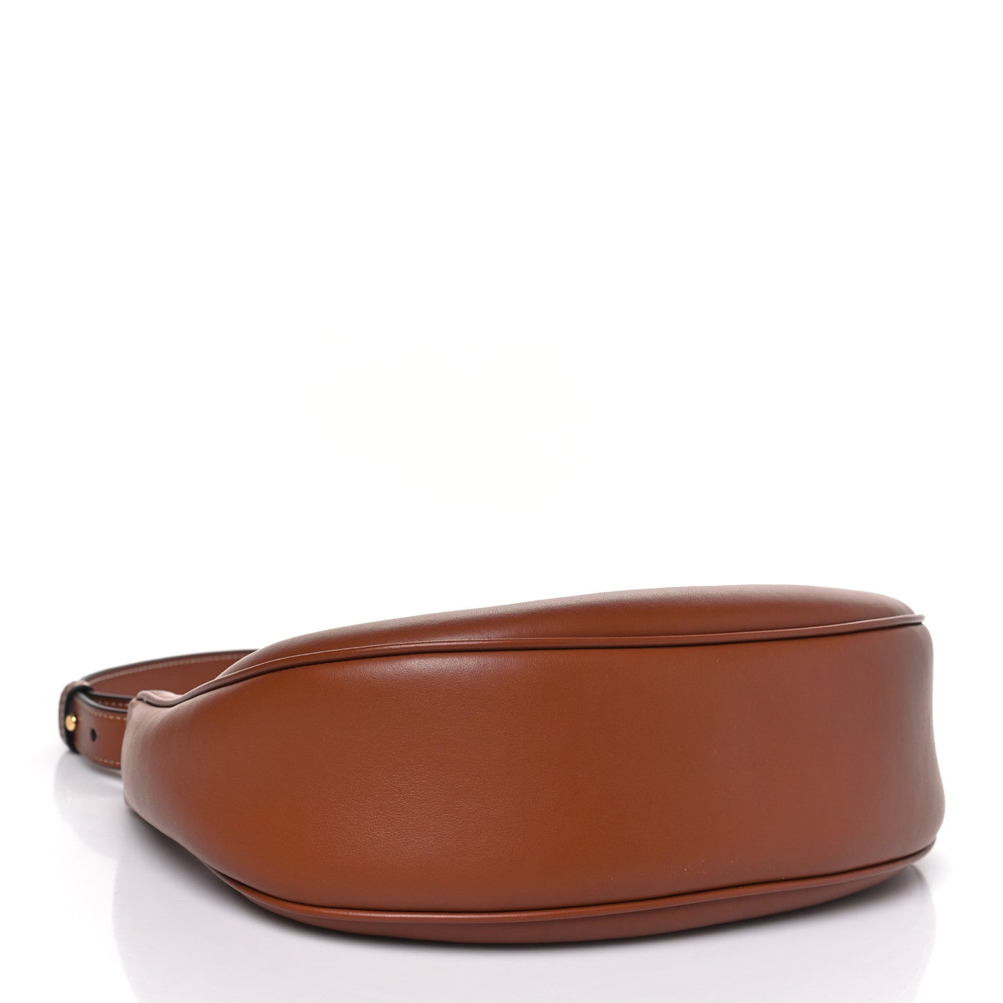 Smooth Calfskin Medium Strap Ava Triomphe Shoulder Bag Tan