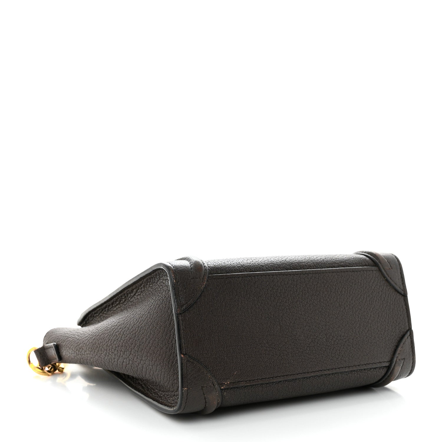 Celine Drummed Calfskin Nano Luggage Brown 4 of 20