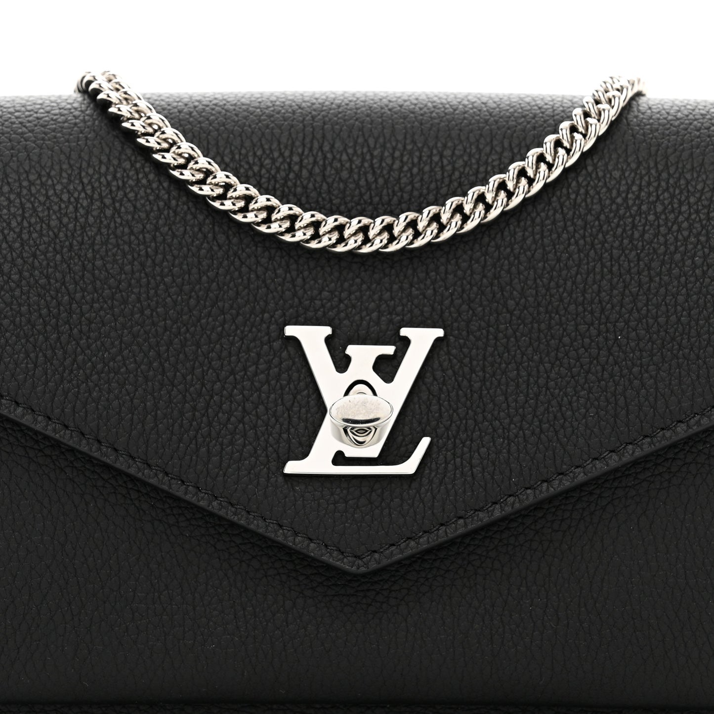 Soft Calfskin My Lockme Chain Pochette Black