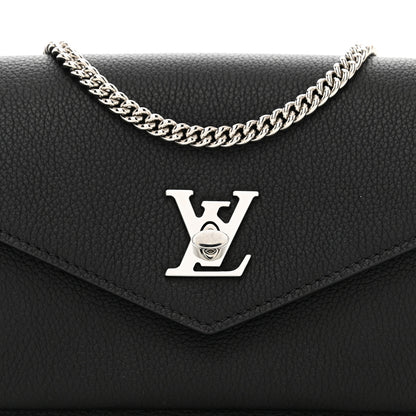 Louis Vuitton Soft Calfskin My Lockme Chain Pochette Black 7 of 11