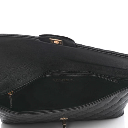 Chanel Caviar Quilted Flap Clutch Black 4 of 4