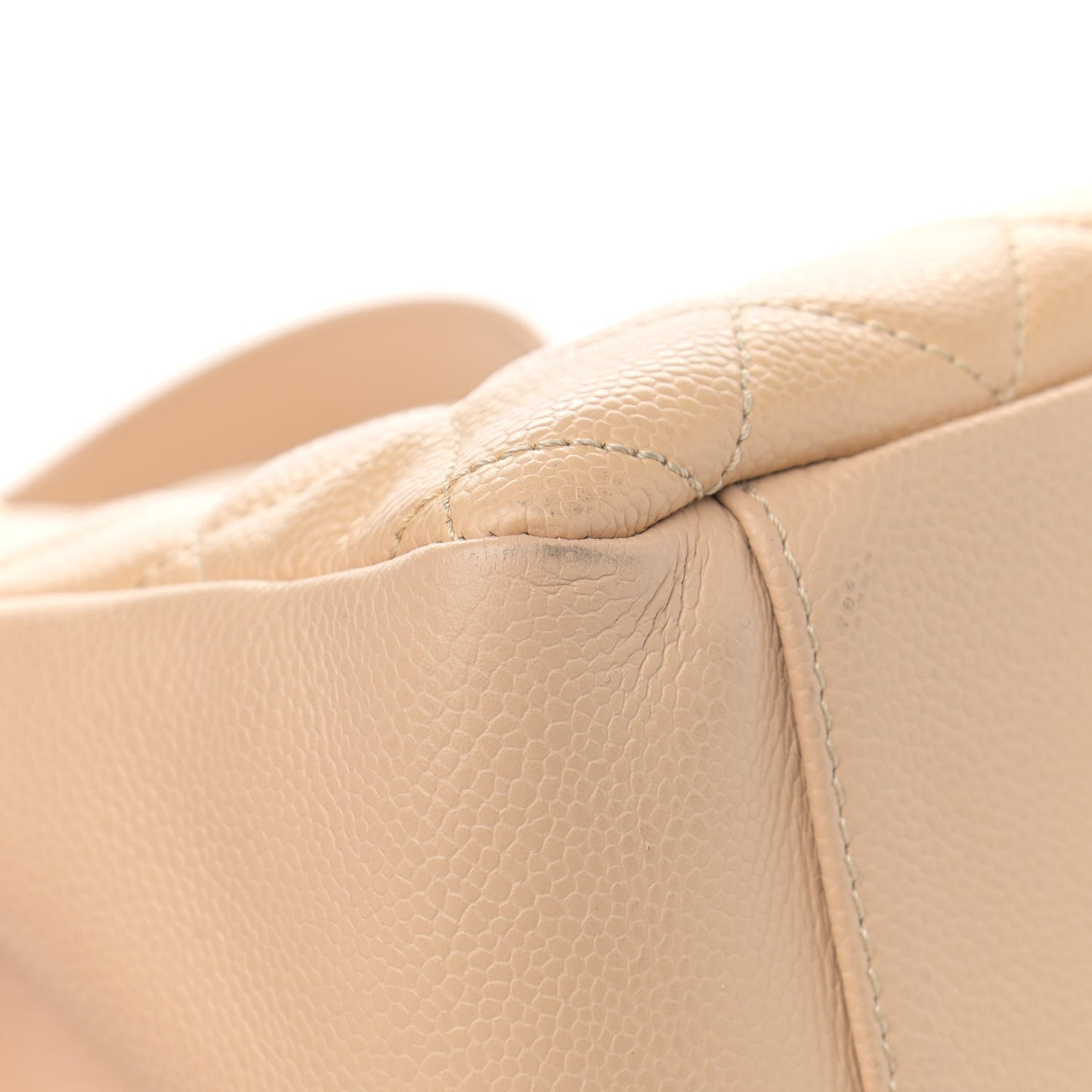 Caviar Quilted Grand Shopping Tote GST Beige