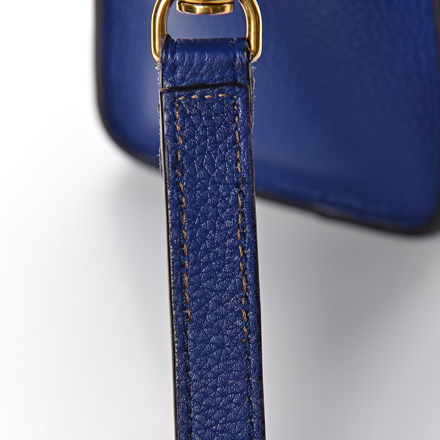 Celine Drummed Calfskin Nano Luggage Indigo 26 of 28