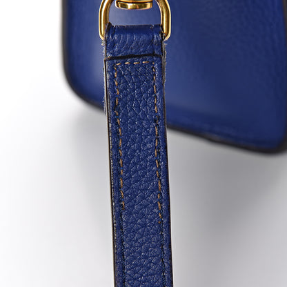 Celine Drummed Calfskin Nano Luggage Indigo 26 of 28