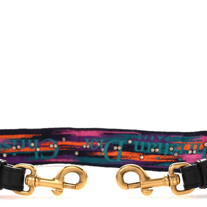 Christian Dior Canvas Embroidered Studded Mexico Shoulder Strap Multicolor 3 of 5