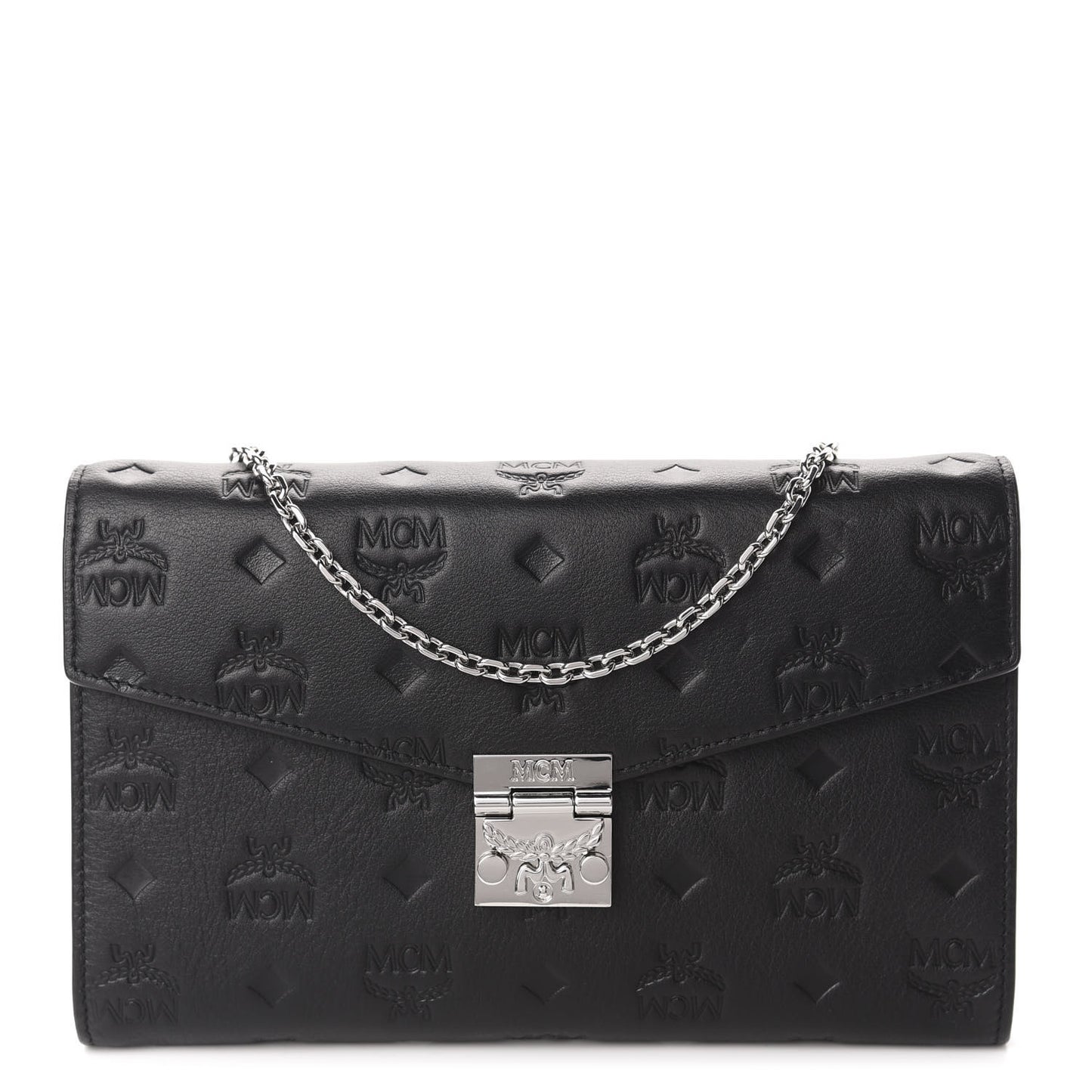 Calfskin Ottomar Monogram Crossbody Bag Black