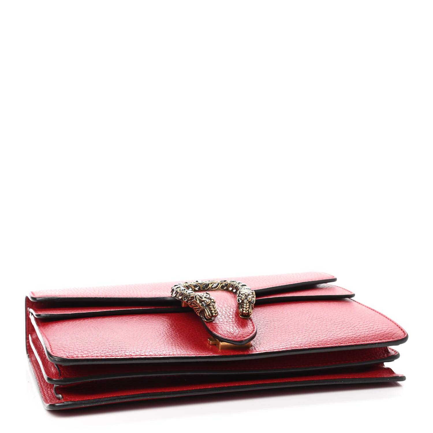Gucci Dollar Calfskin Swarovski Crystal Small Dionysus Shoulder Bag Hibiscus Red 4 of 9