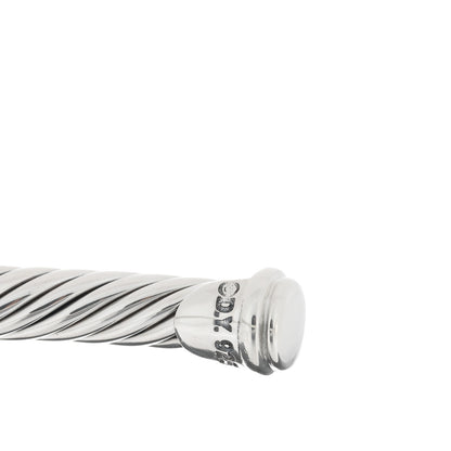 David Yurman Sterling Silver Diamond Amethyst 4mm Noblesse Cable Bracelet 3 of 3