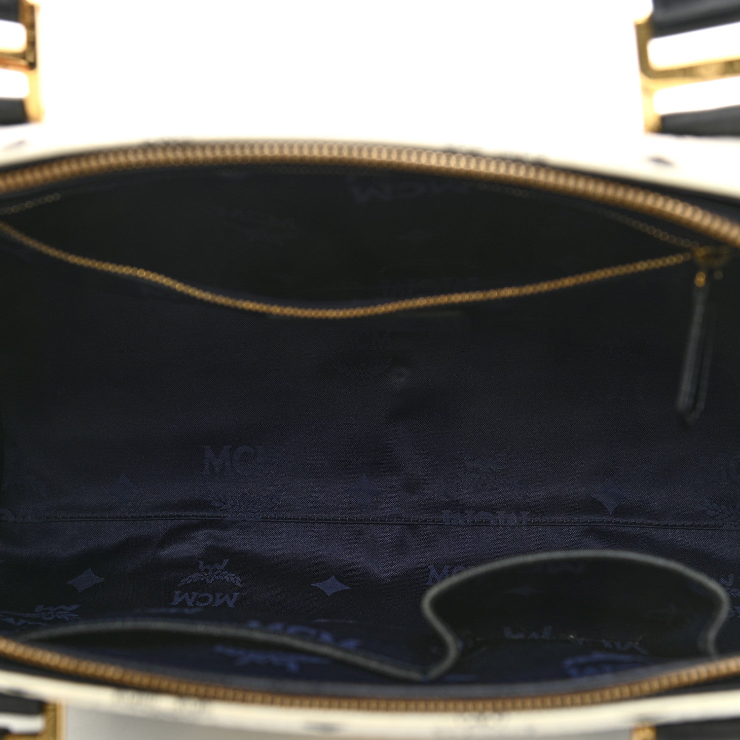 MCM Visetos Shopper Tote White 4 of 11