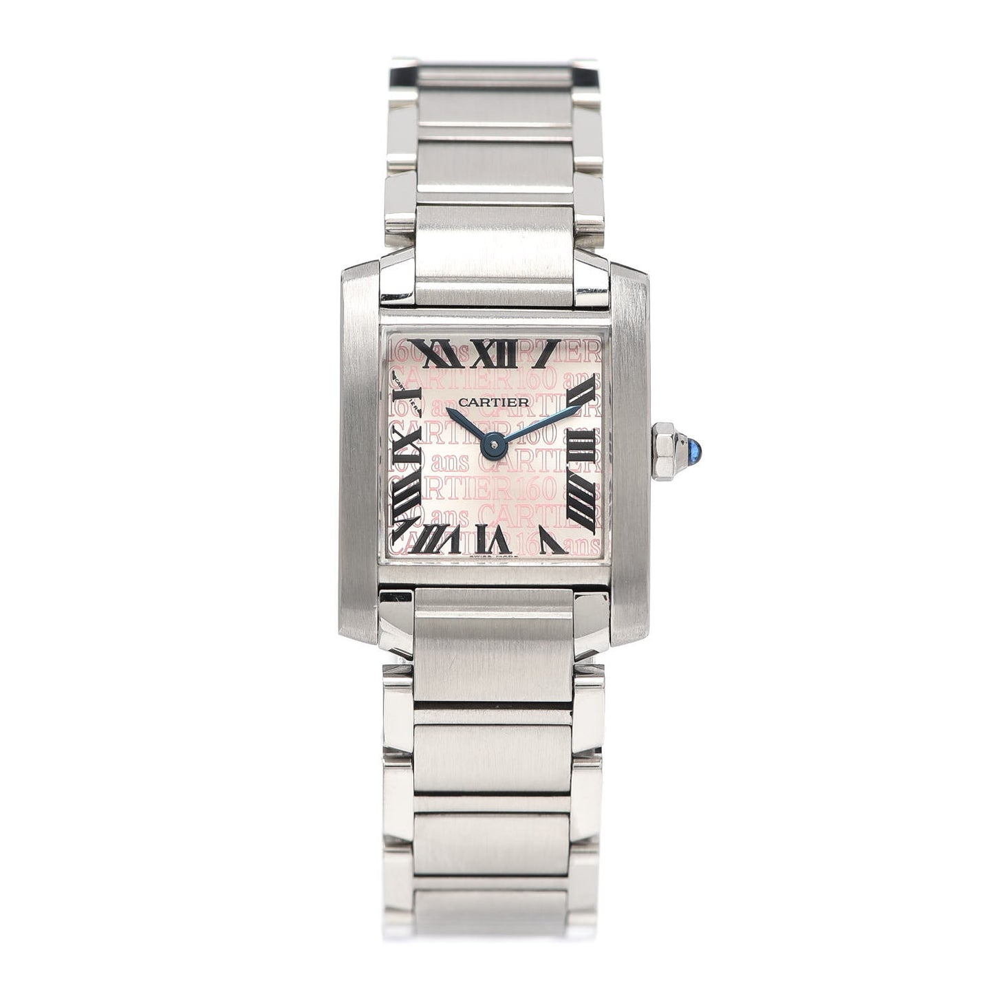 Stainless Steel 20mm Tank Francaise 160th Anniversary Quartz Watch