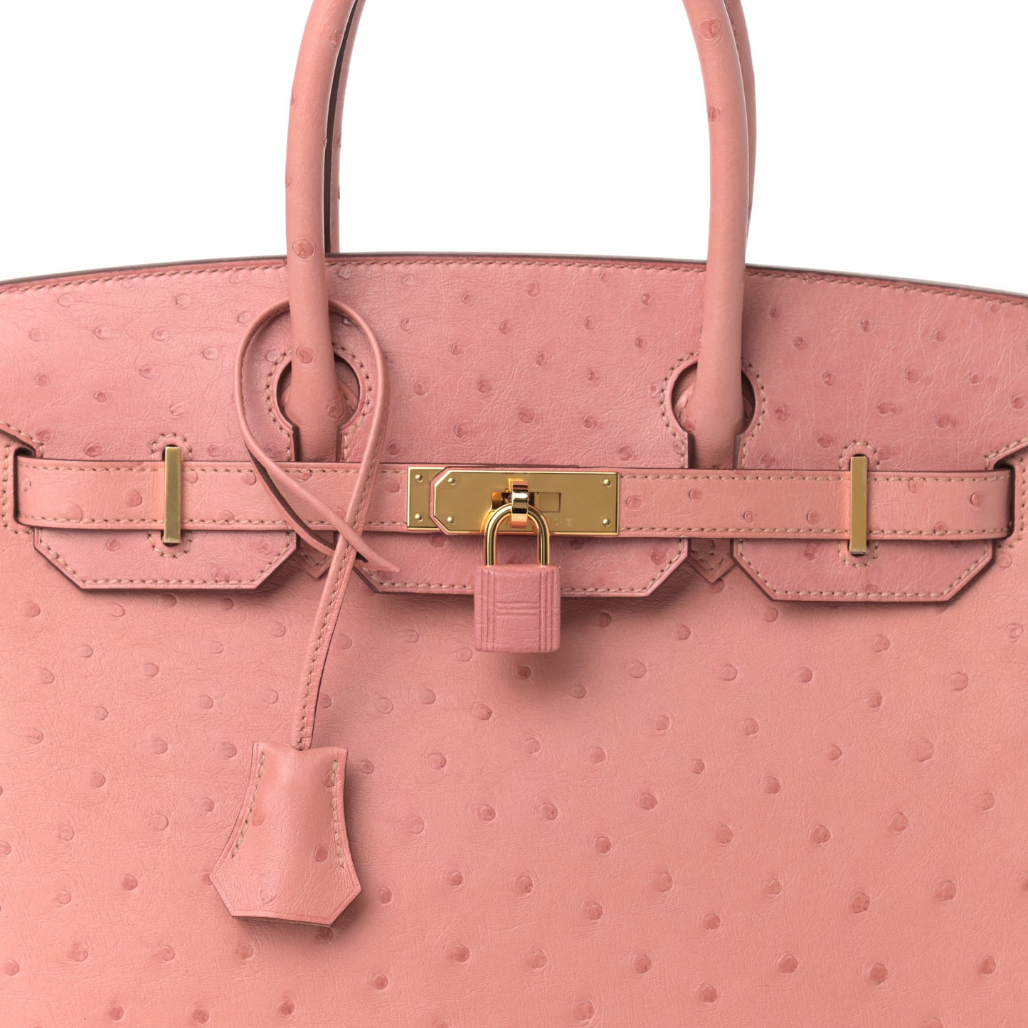Ostrich Birkin 30 Terre Cuite