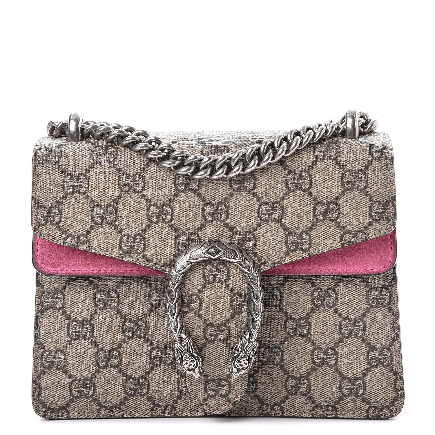 Gucci GG Supreme Monogram Mini Dionysus Shoulder Bag Pink 1 of 10